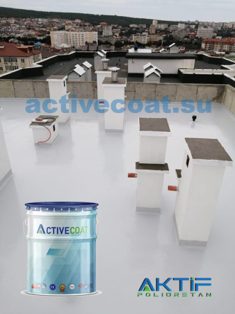Гидроизоляция на основе МС полимеров тиксотропная с высокой вязкостью УФ-стойкая ACTIVECOAT MS HYDRO TIX / 14 кг