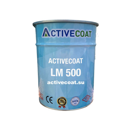 Полиуретановая гидроизоляция однокомпонентная УФ-стойкая ACTIVECOAT LM 500 / цвет серый / 5 кг