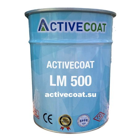 Гидроизоляция полиуретановая однокомпонентная УФ-стойкая ACTIVECOAT LM 500 / цвет серый / 25 кг