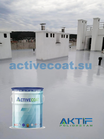 Гидроизоляция на основе МС полимеров тиксотропная с высокой вязкостью УФ-стойкая ACTIVECOAT MS HYDRO TIX / 14 кг